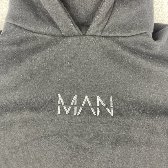 Boohoo Man Hoodie with Built in Snood Black Men Size Small (Read) - Picture 8 of 16